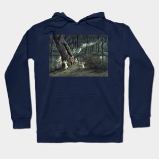 Woodland fairies in the moonlight - A. W. Crawford Hoodie